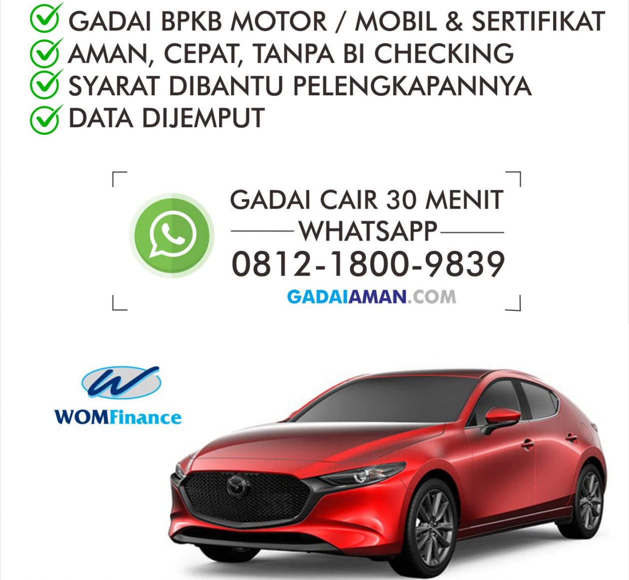 gadai motor bandung  0812 1800 9839
